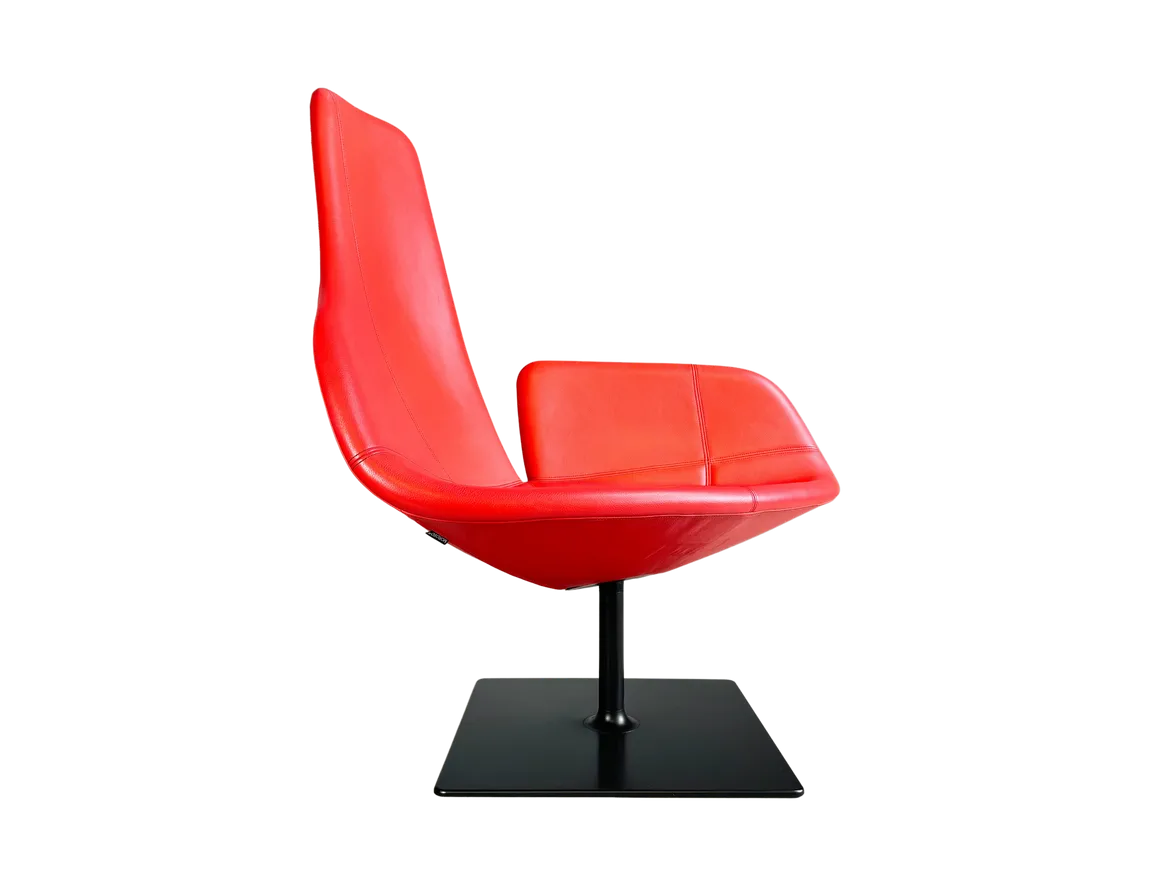 Original Moroso Armchair Leather Red Patricia Urquiola Swivel II