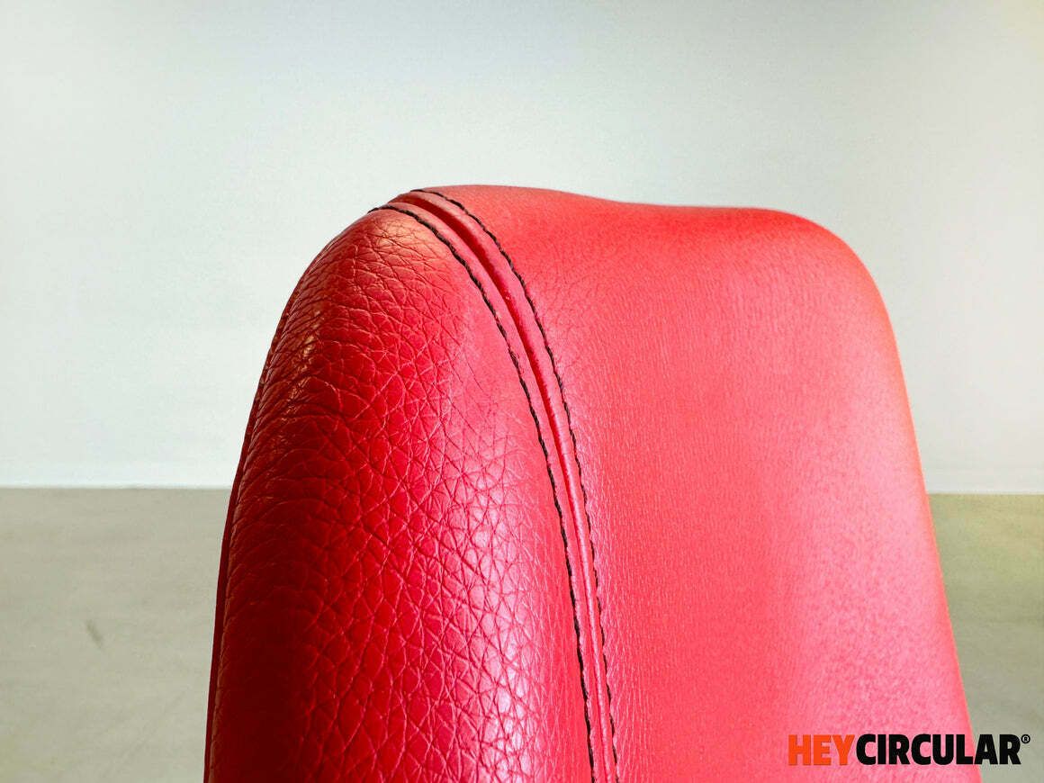 Furniture Original Moroso Armchair Leather Red Patricia Urquiola Swivel II photo