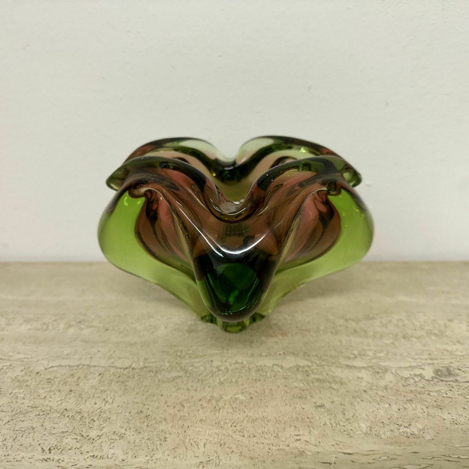 photo furniture Mid Century Murano Glazen Schaal, Jaren 1970