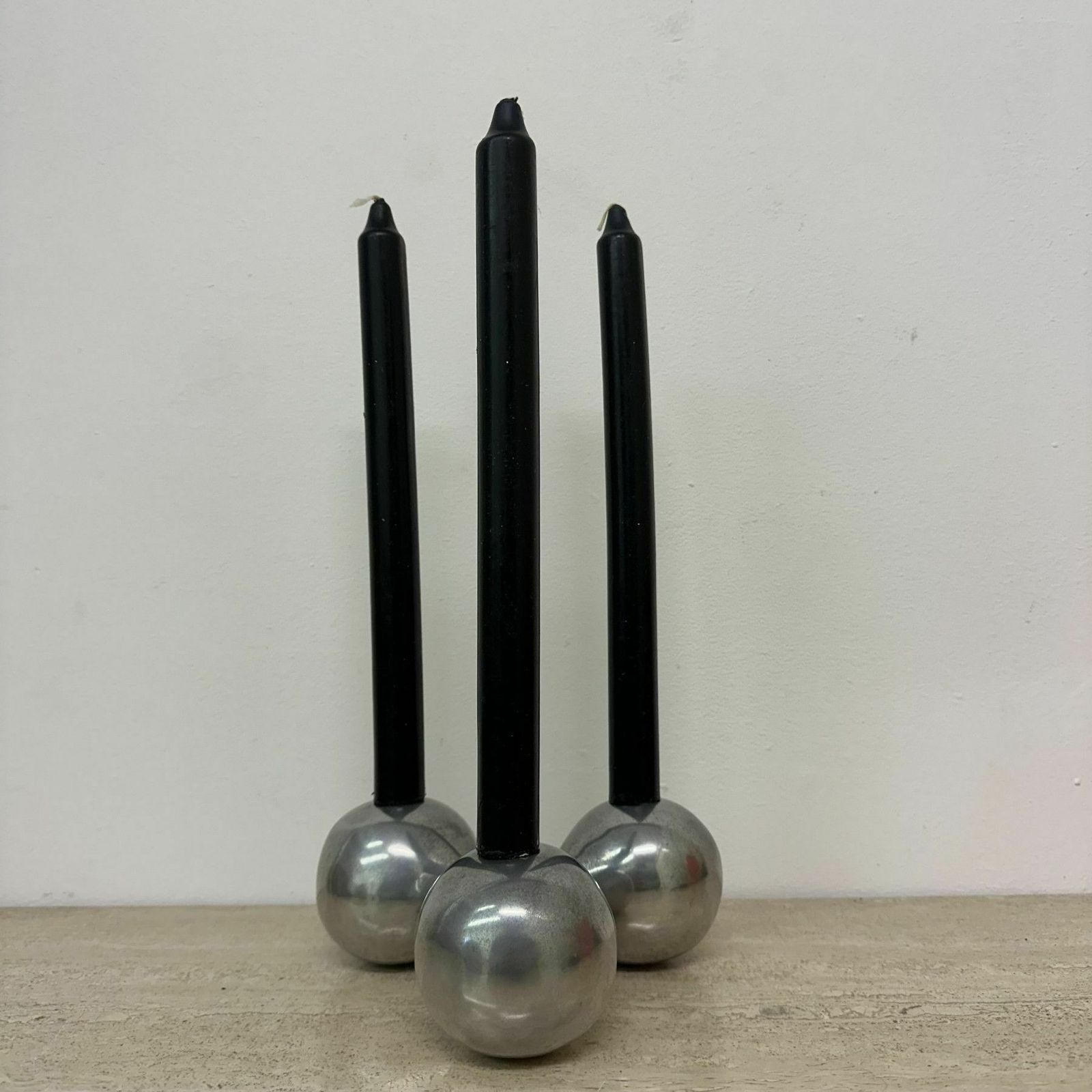 Vintage Scandinavian Boomerang Aluminum Candle Holder Ialuminium, Denmark, 1970s photo for sale