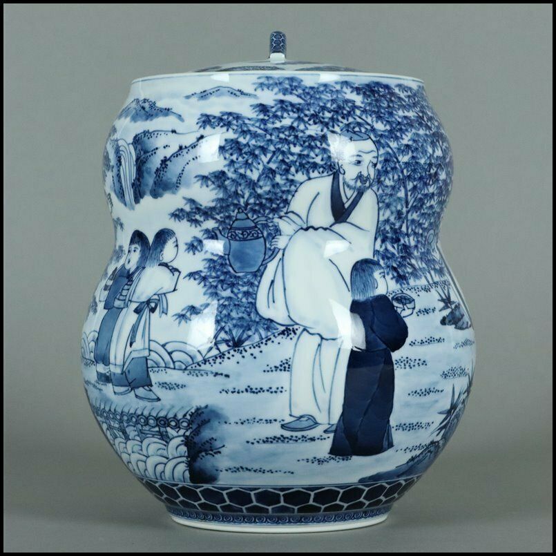 Japanese Contemporary (1990s) Arita Porcelain Lidded Jar, Genki Murakami photo for sale