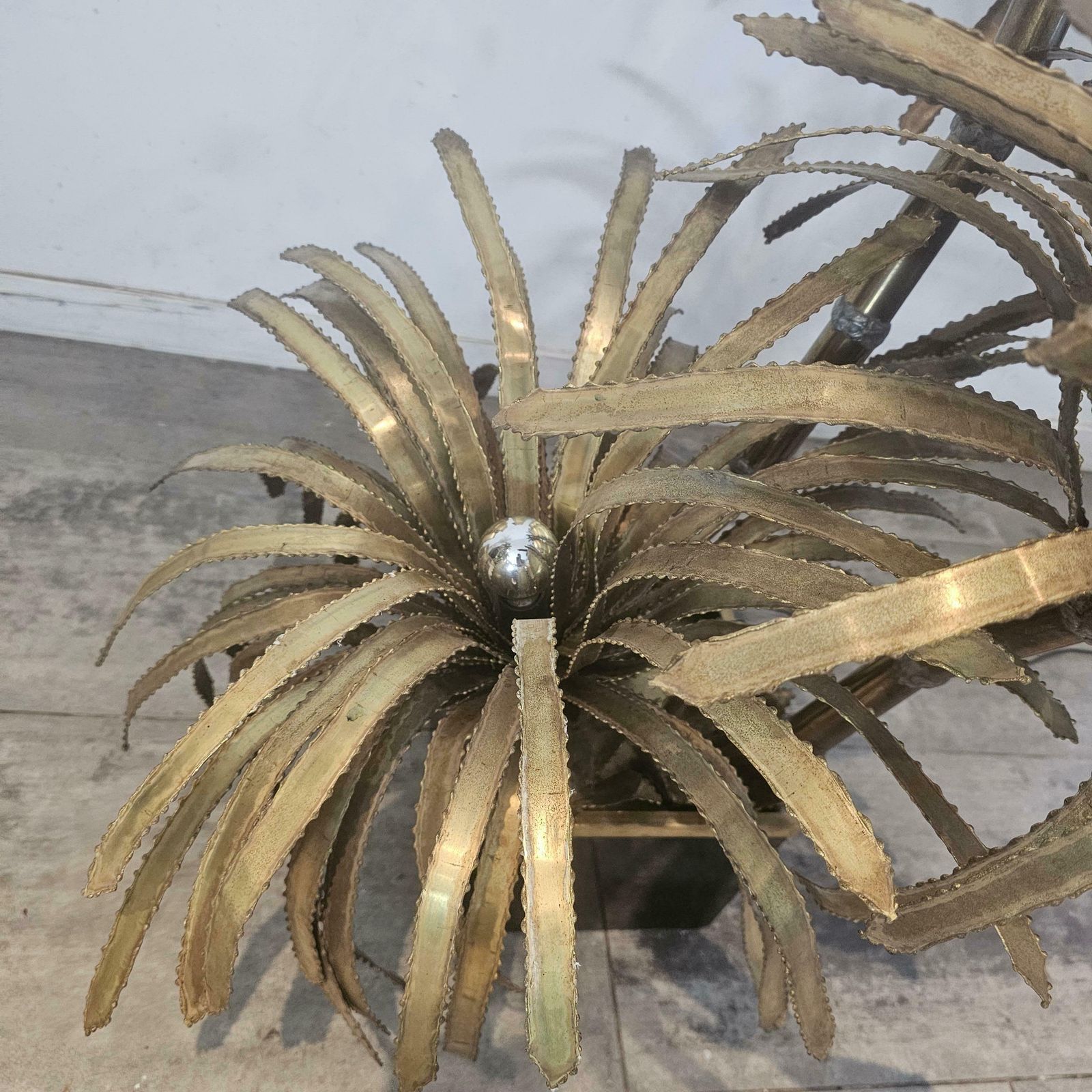 Lighting Vintage Brass Palm Tree From "Maison Jansen", France 1970s photo