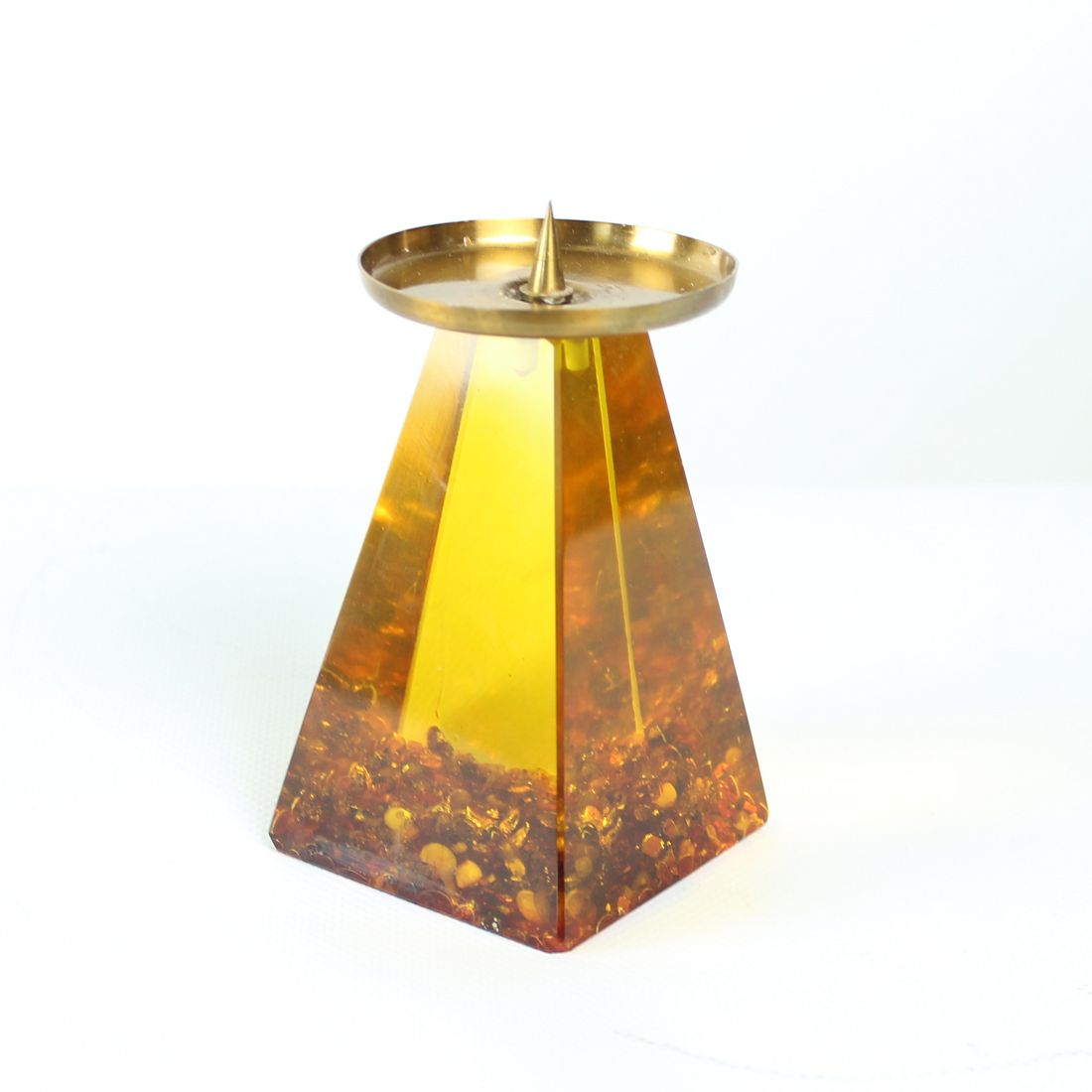Vintage Resin Candle Holder, Czechoslovakia 1960s photo 120.0