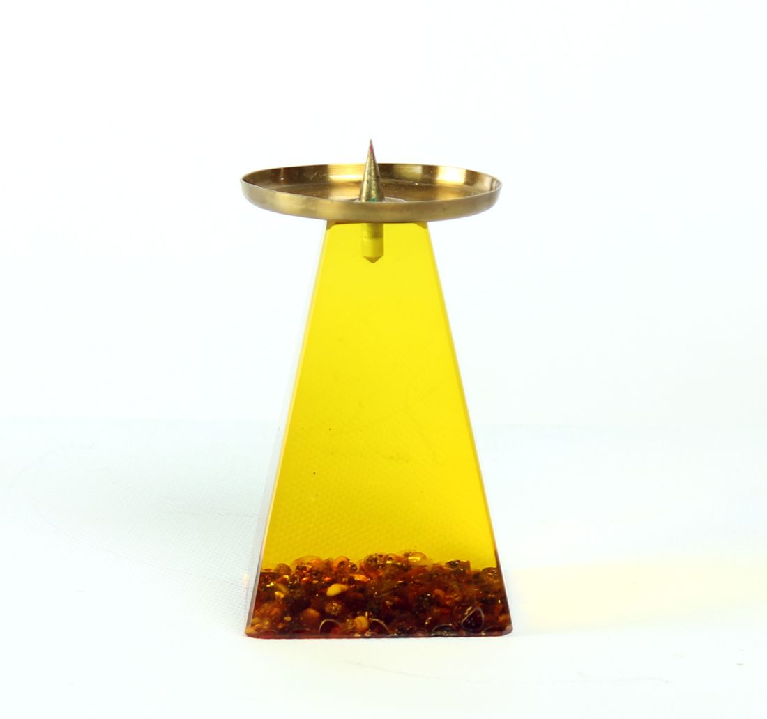 Vintage Resin Candle Holder, Czechoslovakia 1960s photo buy