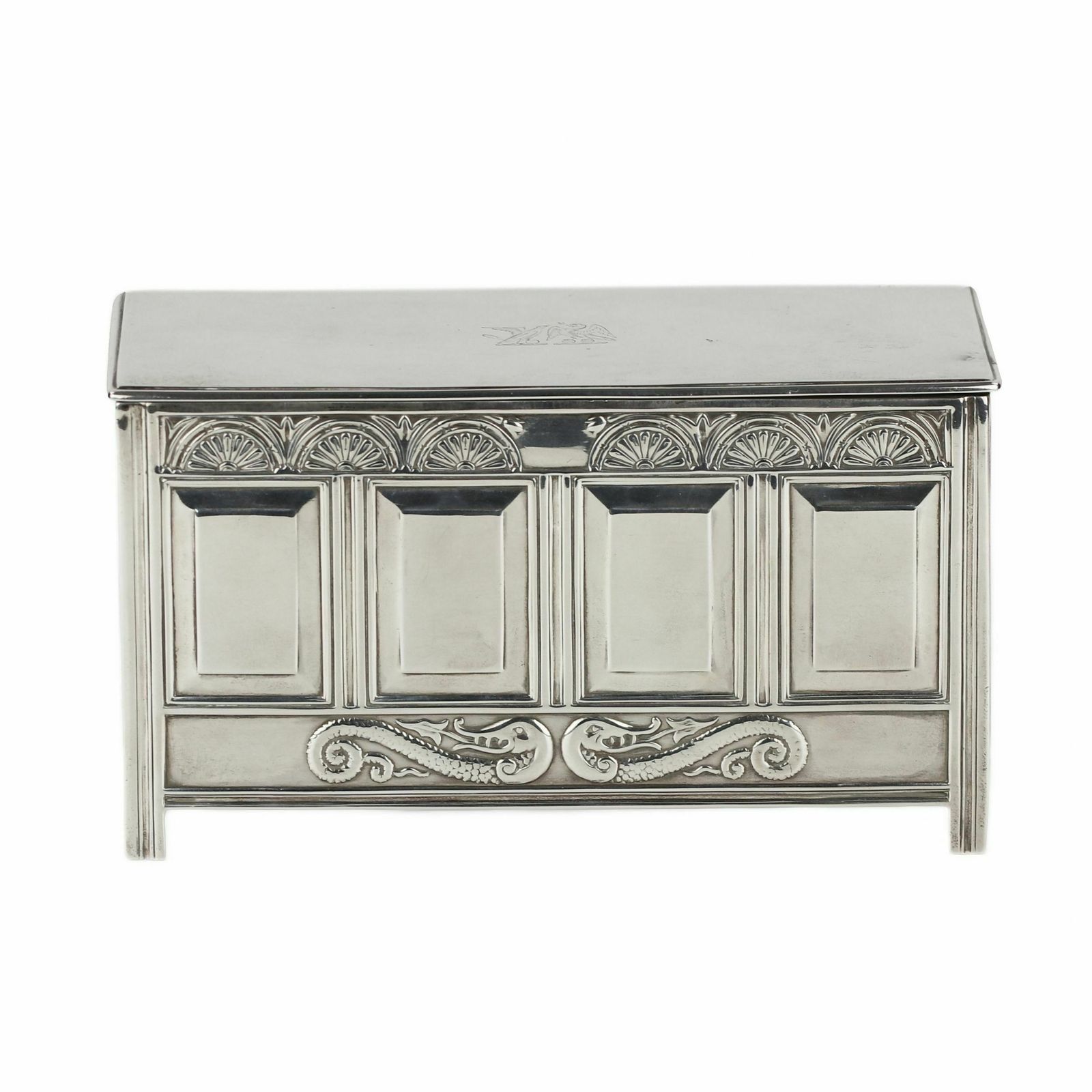 Silver Cigar Box. Elkington & Co Ltd, England, Sheffield, 1910 photo furniture