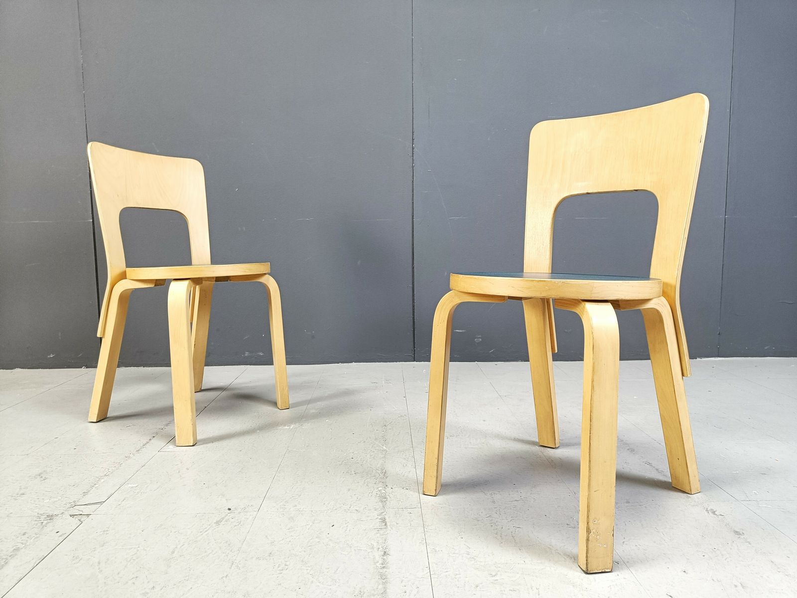photo for sale Model 66 Dining Chairs By Alvar Aalto For Artek, 1960s