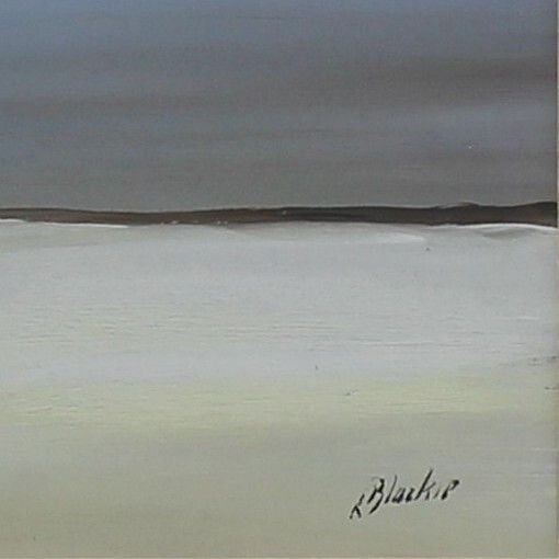 Oil On Board Behind Glass By Lillias Blackie. Beach Scene. photo for sale