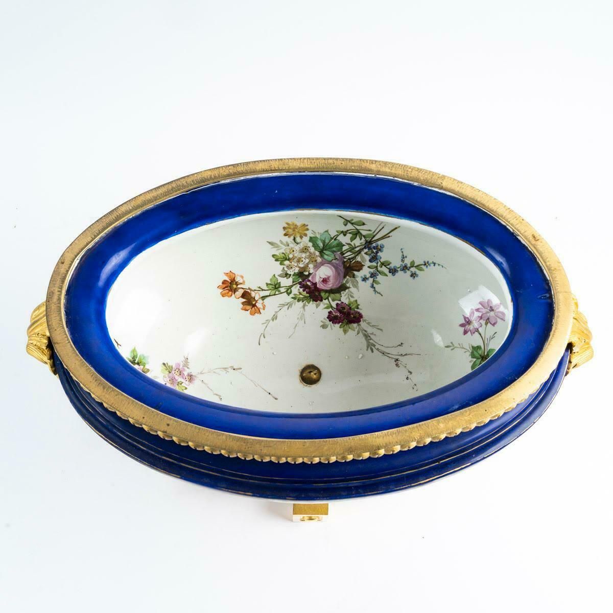 A Large Sèvres Porcelain And Gilt Bronze Bowl, 19th Century, Napoleon III Period photo 3763.0