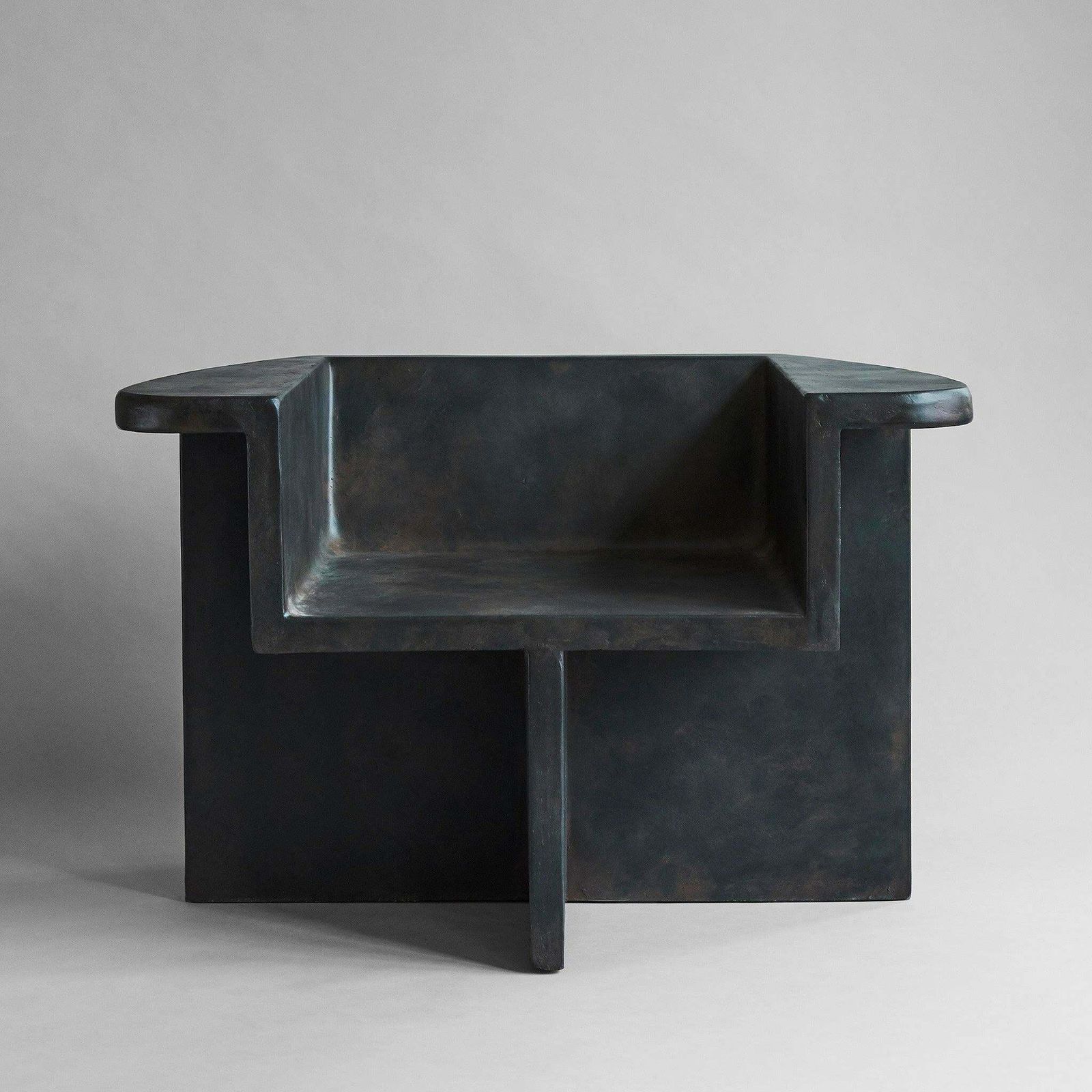 Brutalist Style Armchairs, Contemporary, Coffee Colour, Fiber Concrete. photo furniture