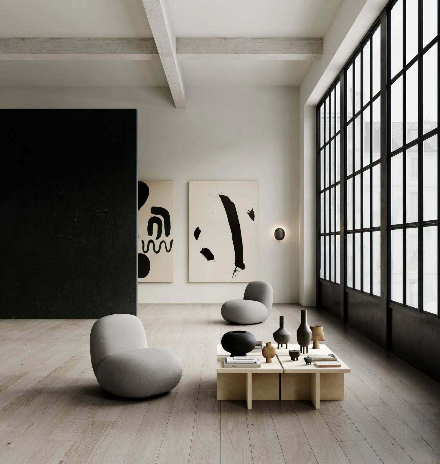 Brutus Model Coffee Table, Design Of A Modern Sculpture In Fiber Concrete. photo furniture