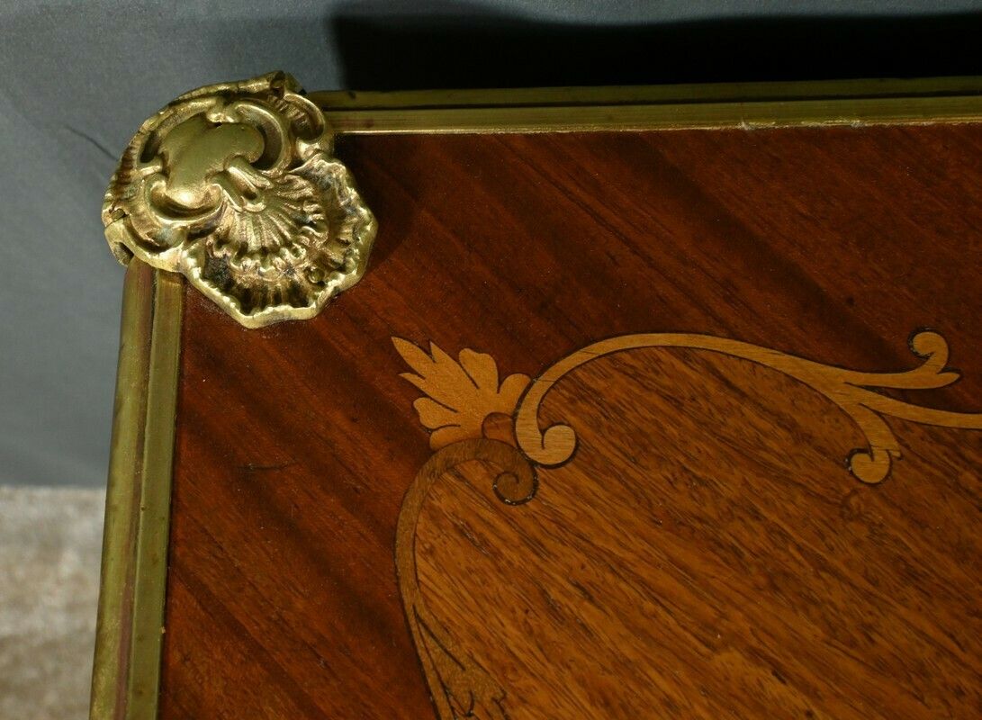 photo vinterior Mahogany Games Table, Louis XV/Louis XVI Transition Style – Late 19th Century
