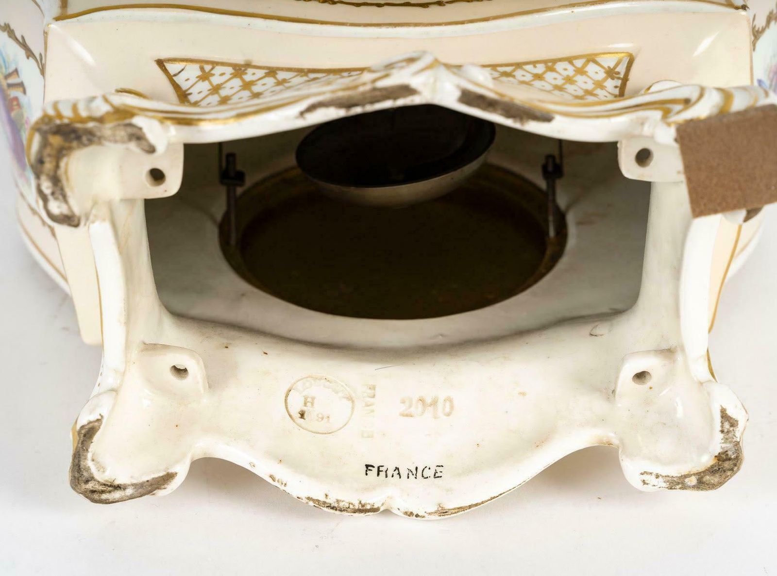 photo furniture 19th Century Porcelain Clock, Napoleon III Period.