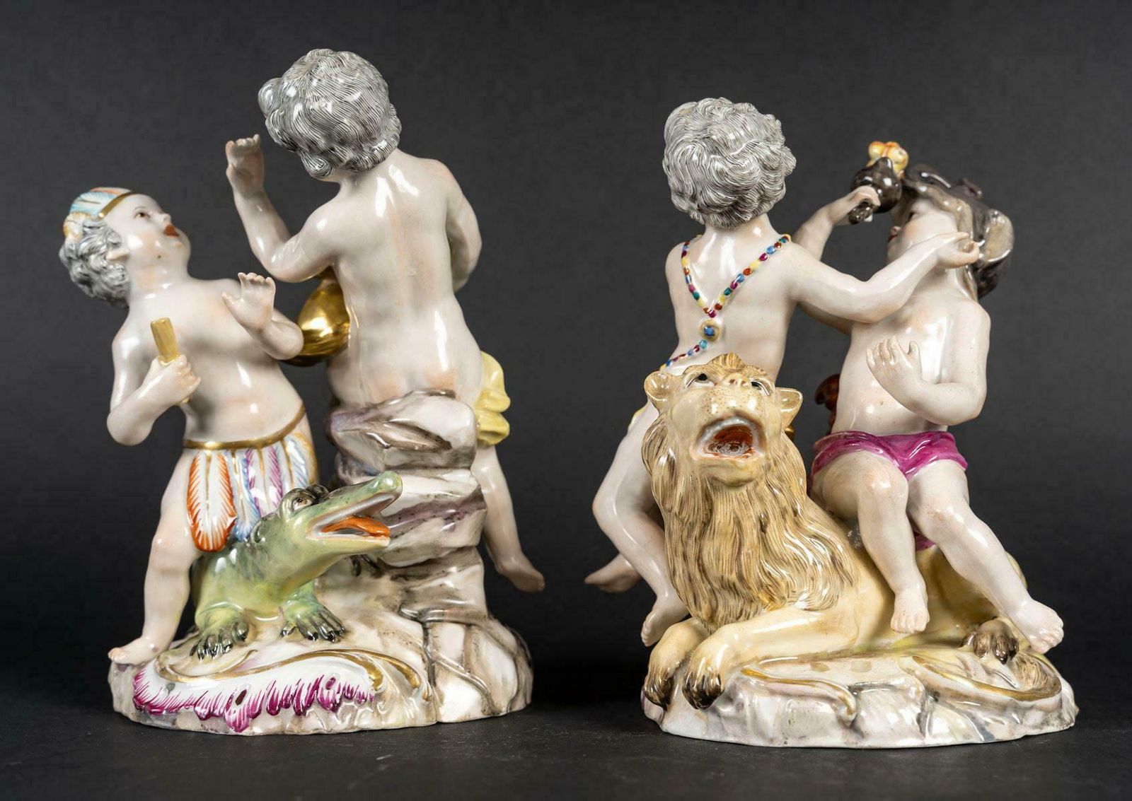 Pair Of 18th Century Or Early 19th Century Meissen Porcelain Groups. photo Art