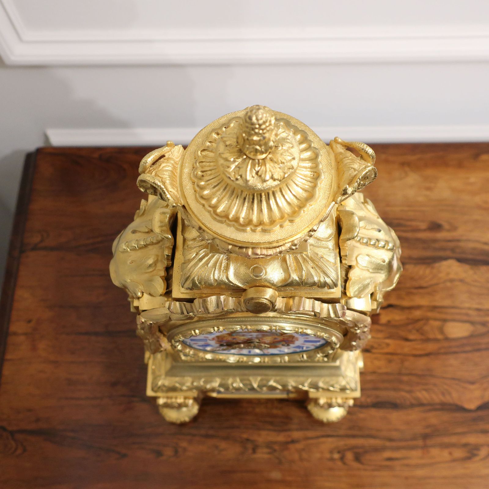 Home Decor French Bronze Gilt & Porcelain Mantel Clock By Japy Freres photo