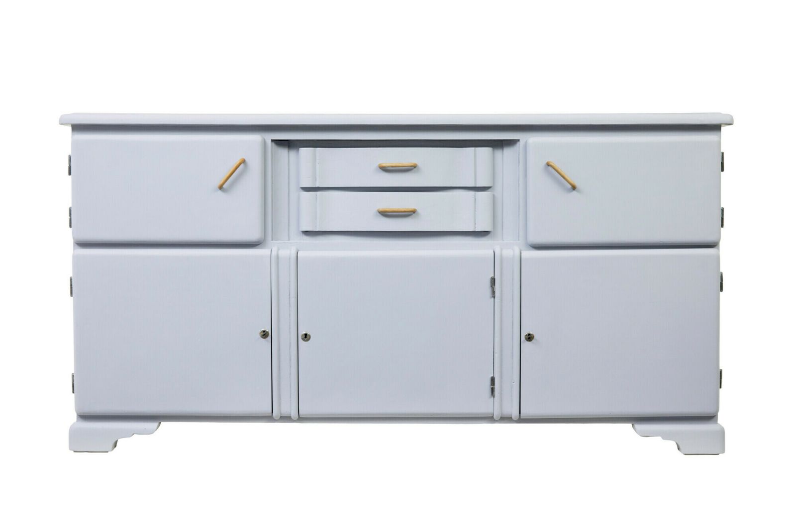 Early 20th Century Painted Pine Kitchen Sideboard photo vintage