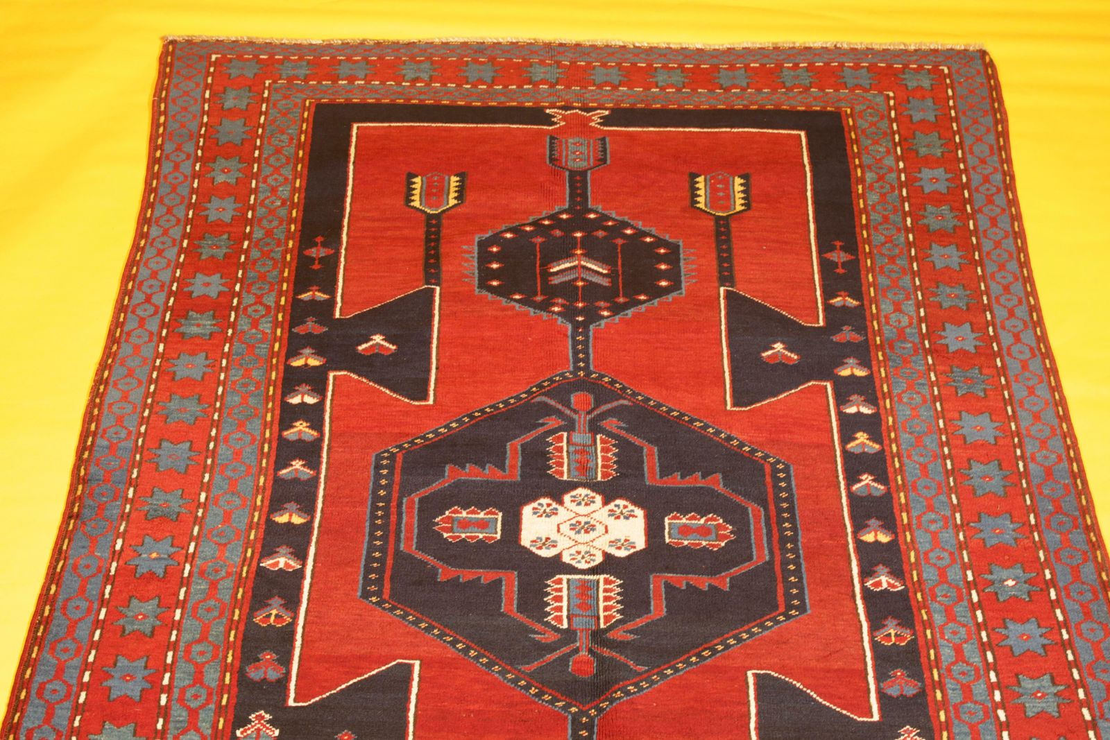 Rare Antique Rug Caucasian Oriental Rug Handmade Carpet From Shirvan Area Chr56 photo 14760.0