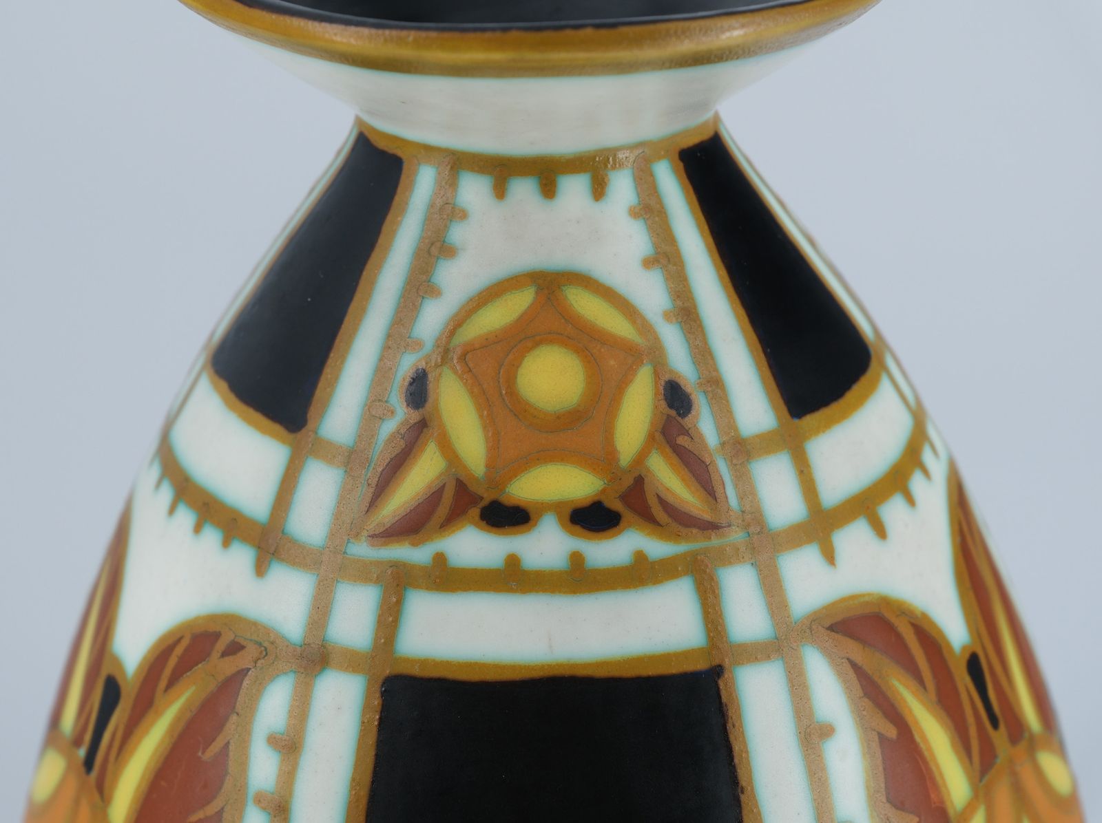 Charles Catteau Art Deco Baluster Vase For Boch Frères Keramis 1920's photo buy