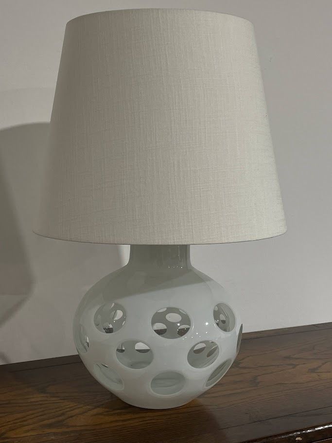 Carlo Nason Glazen Tafellamp Voor Mazzega, Italië Jaren 1970 photo furniture
