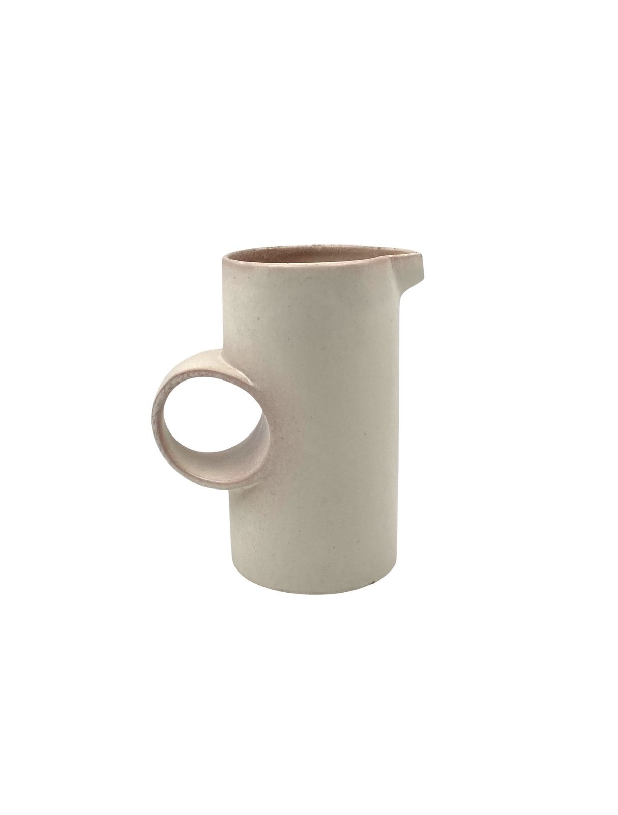 Organic Modern White Ceramic Vase / Jug, La Sfera Italy 1980s photo for sale