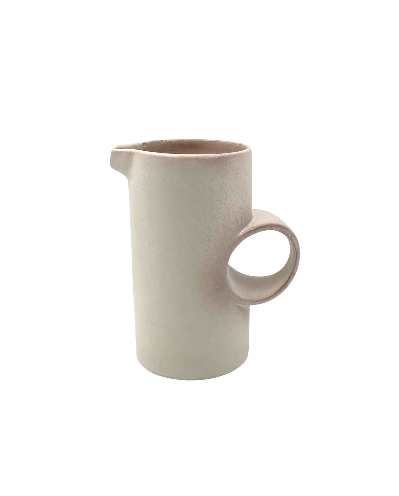 photo for sale Organic Modern White Ceramic Vase / Jug, La Sfera Italy 1980s