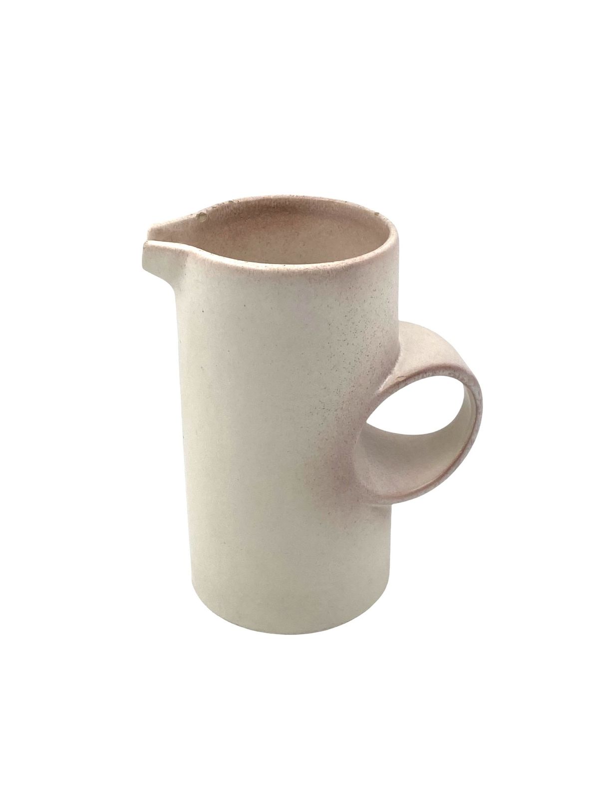 photo vinterior Organic Modern White Ceramic Vase / Jug, La Sfera Italy 1980s