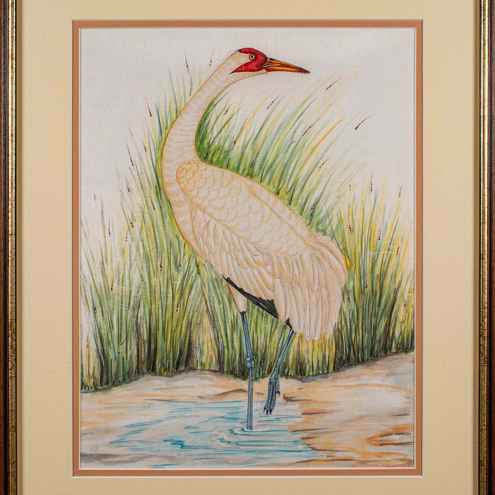 Pair Of Antique Bird Paintings, English, Framed Silk Art, Ornithology, Victorian photo for sale