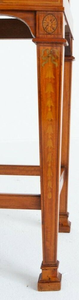 Sheraton Revival Display Cabinet Satinwood Antique 1880 photo furniture
