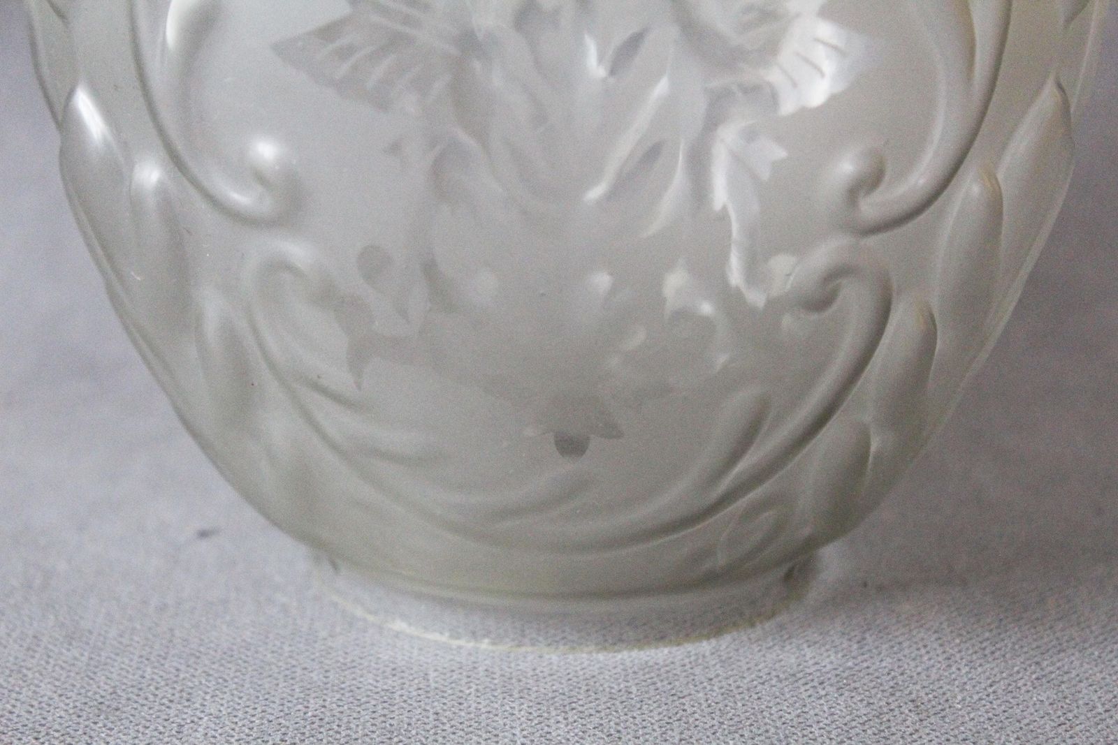 Tall Antique 19th Century Etched Glass Oil Lamp Shade, Lamp Globe, Ornate, Embossed Decoration, Etched Crest Winged Birds, Light Replacement photo buy