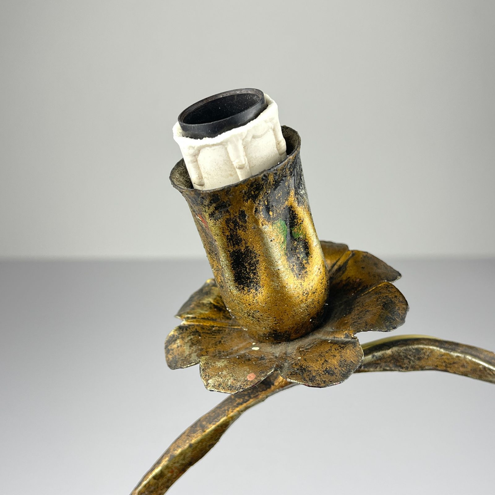 photo for sale Metalen Brutalist wandlamp van Salvino Marsura, Italië, ca. jaren 1960