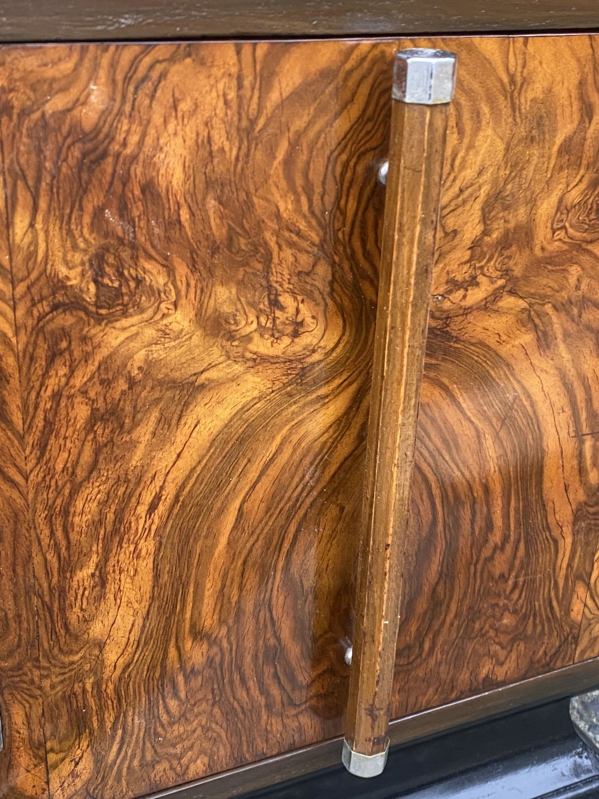 photo buy Pair Of Matching Figured Walnut Bedside Cabinets