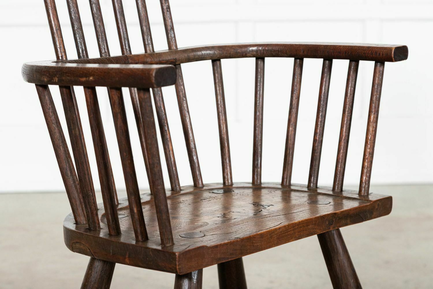 photo for sale Irish 19thc Vernacular Oak & Elm Famine Chair