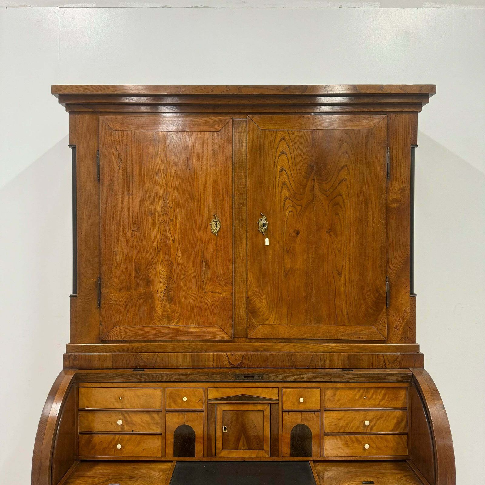 Antique 18th Century European Cylinder Bureau Bookcase photo Furniture