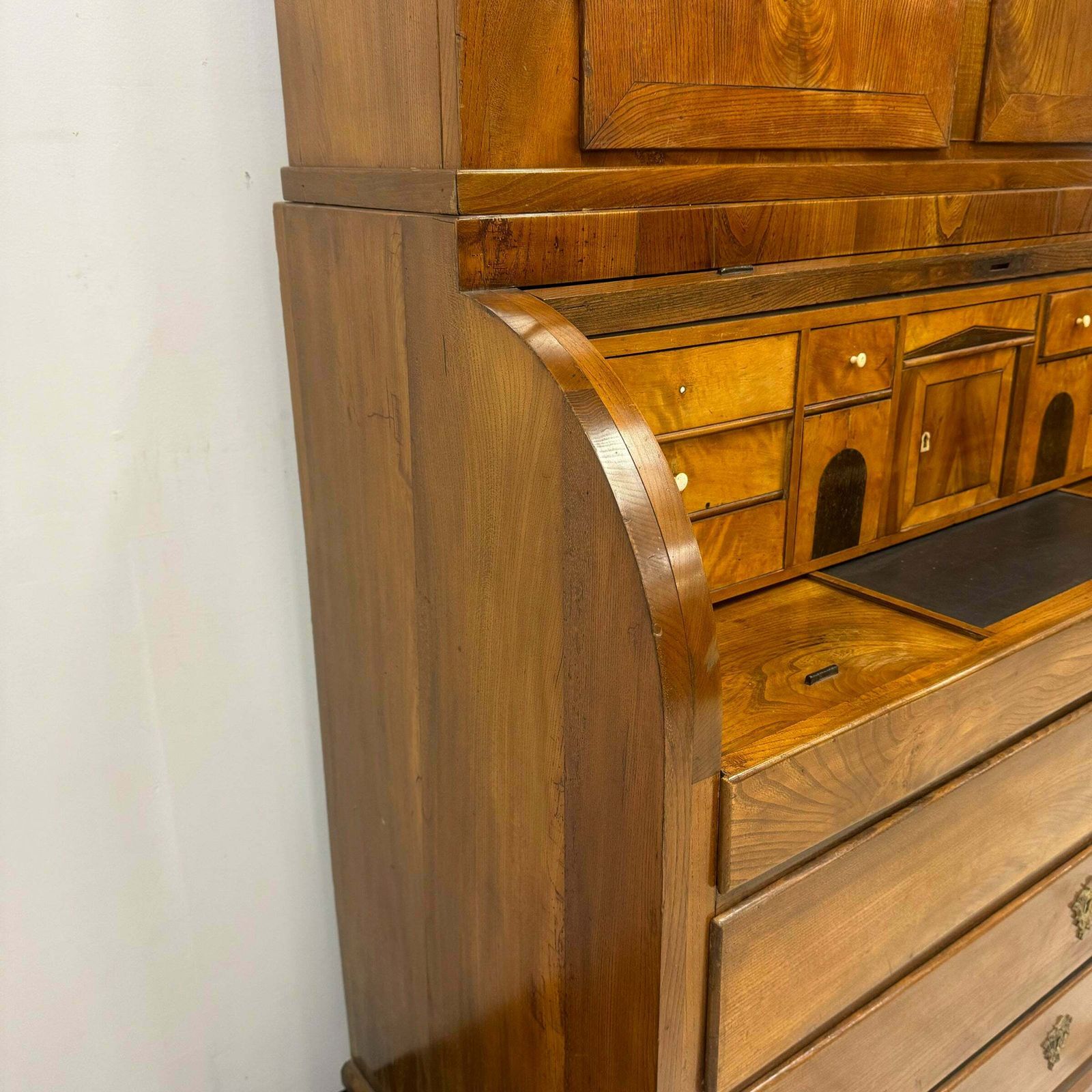 photo for sale Antique 18th Century European Cylinder Bureau Bookcase