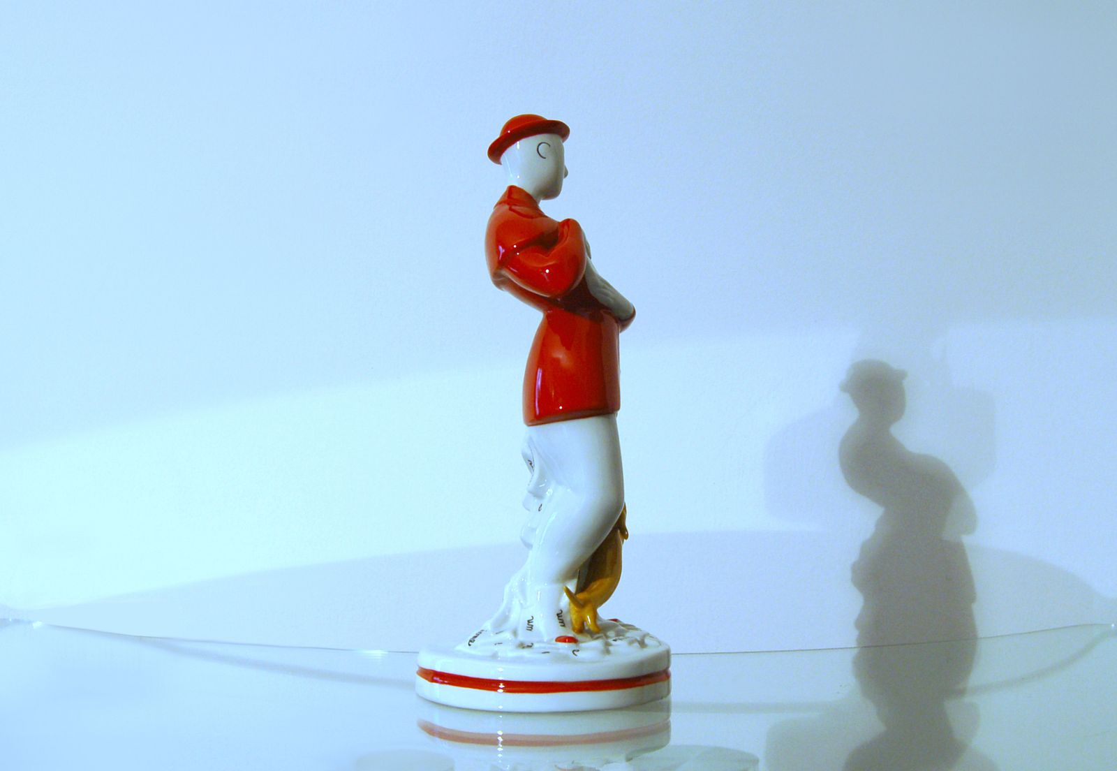 Polychrome Ceramic L. Fabris " Mr. Bonaventura " 1940 Italy photo buy