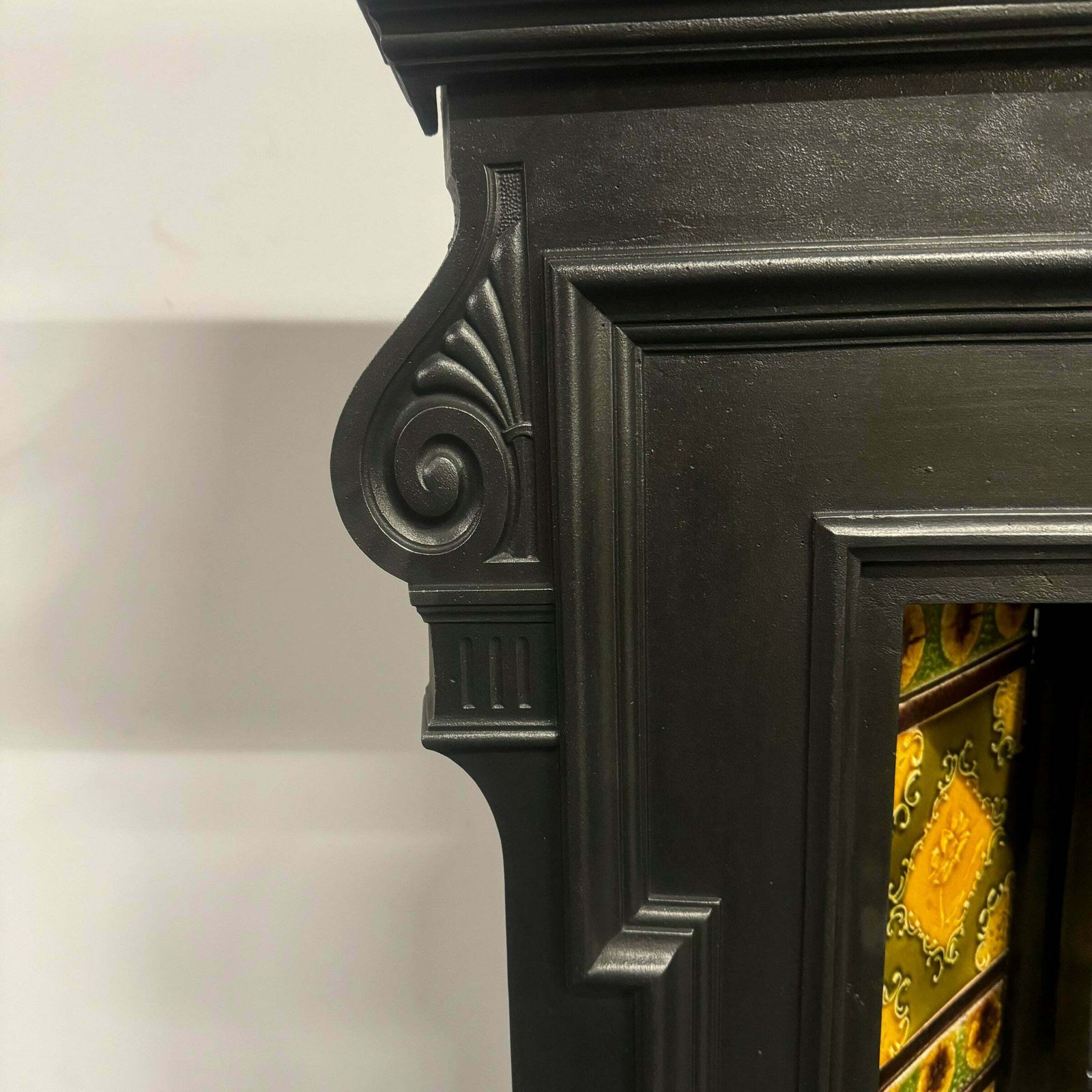Antique Victorian Tiled Cast Iron Combination Fireplace photo Home Fixtures
