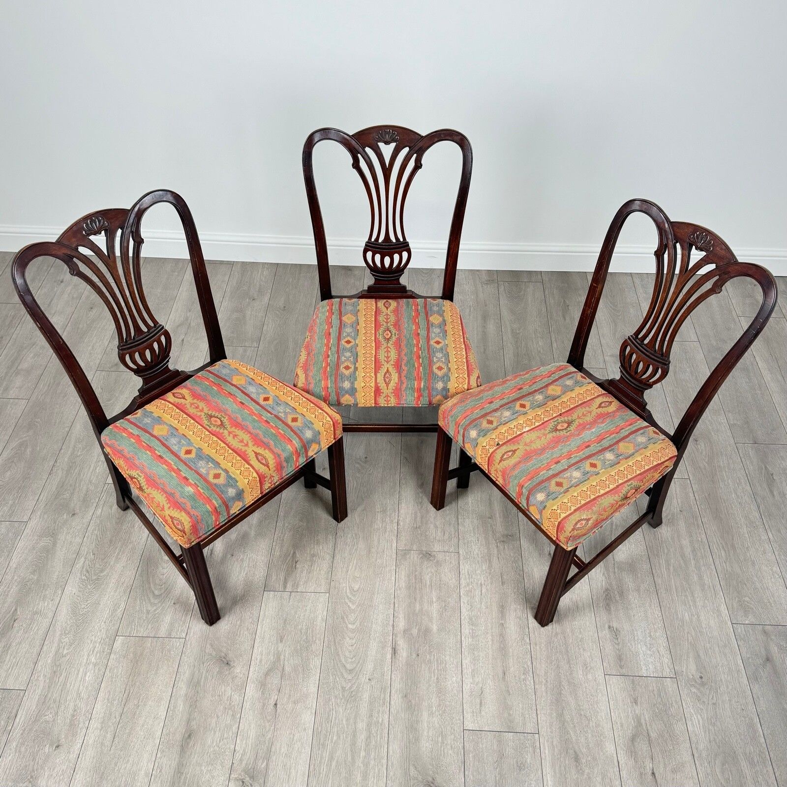 Antique 18th Century Set Of 6 Dining Chair’s In Mahogany photo vintage