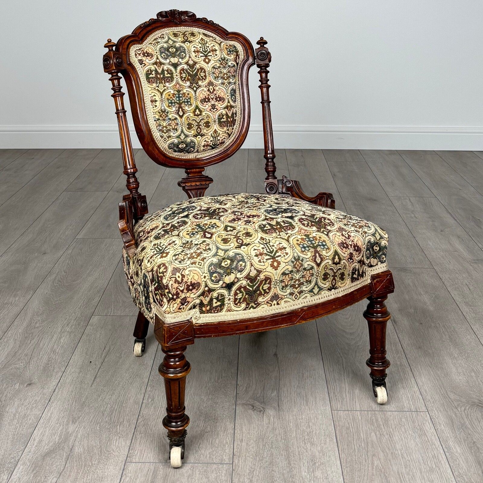 Antique 19th Century Pair Of Walnut Armchair’s photo vintage
