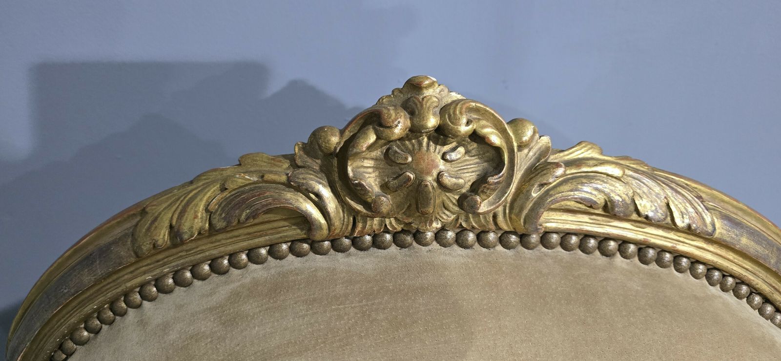 Pair French Gilt Bergere Armchairs photo Furniture