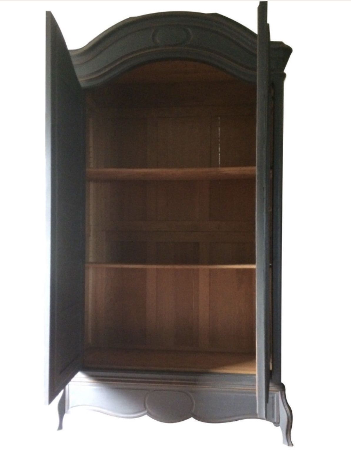 Black Painted French Mahogany Armore Hall Linen Cupboard photo furniture