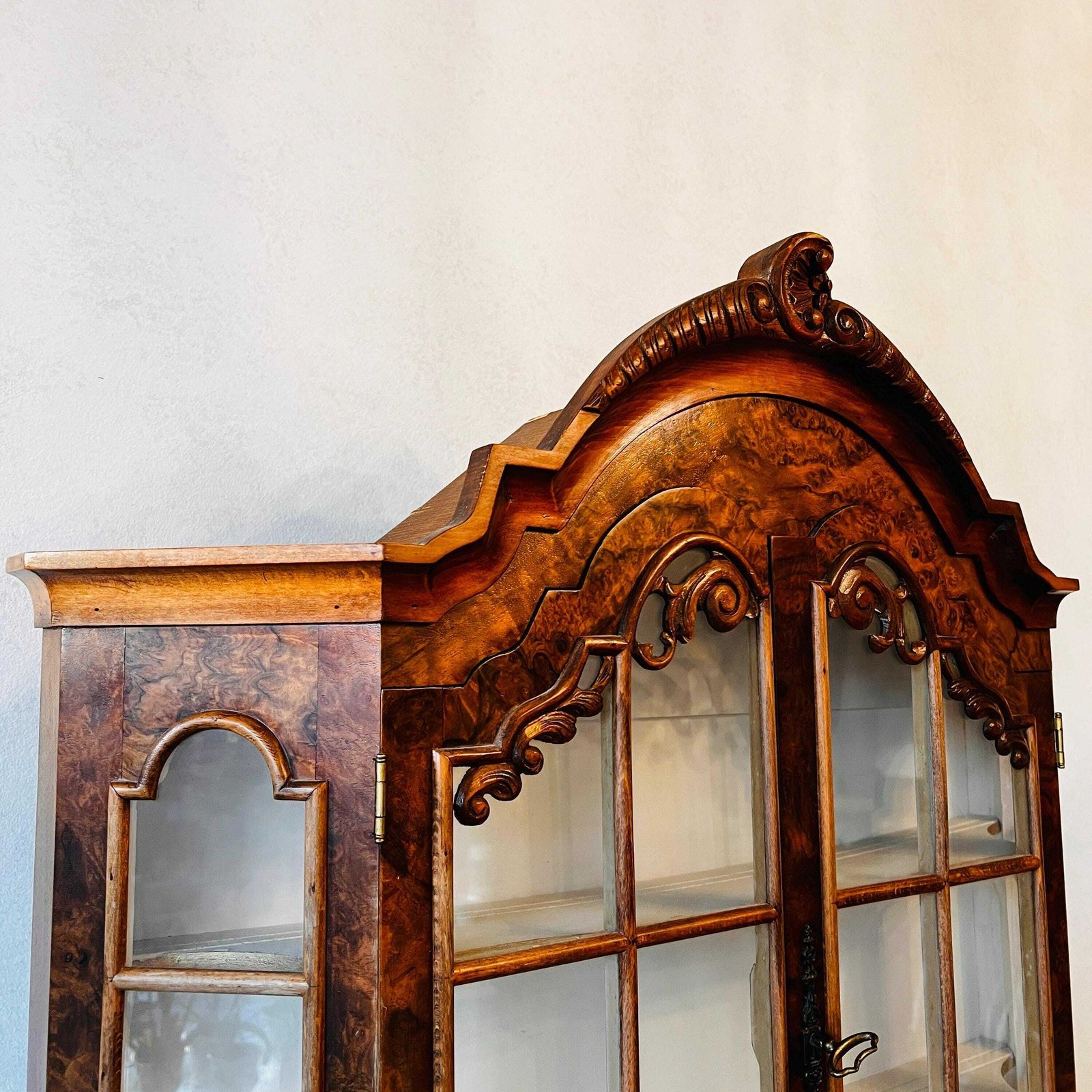 Vintage Wooden Display Cabinet, Dutch Wall Cabinet, Cabinet With Key And 2 Doors photo Furniture