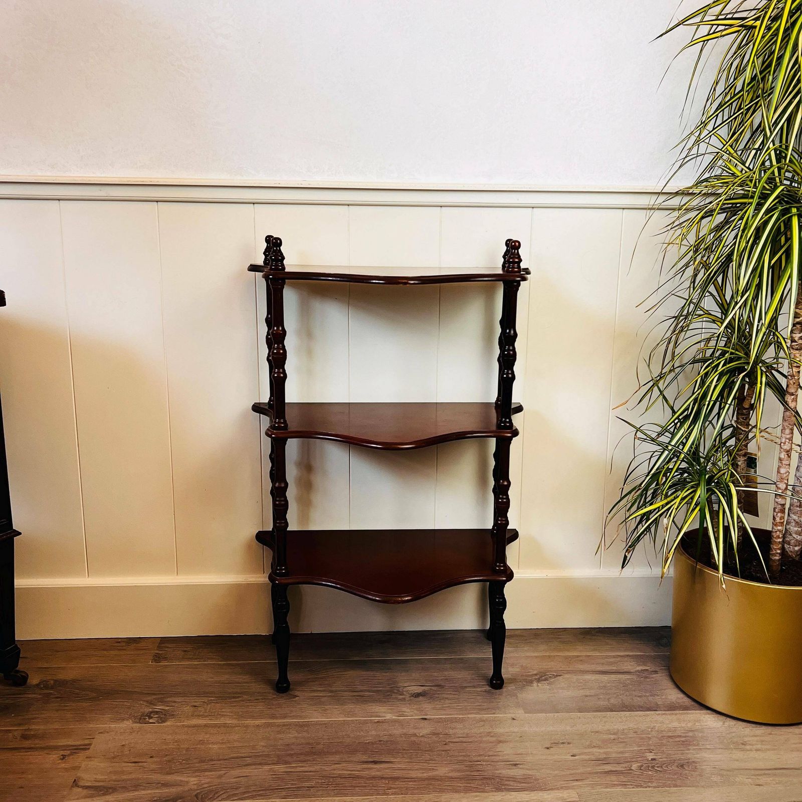 Old Etagere Mahogany Shelf, Display Shelving Unit, Plant Stand