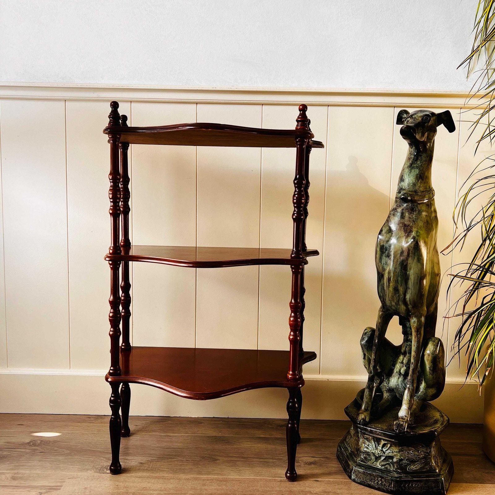 Old Etagere Mahogany Shelf, Display Shelving Unit, Plant Stand photo vintage