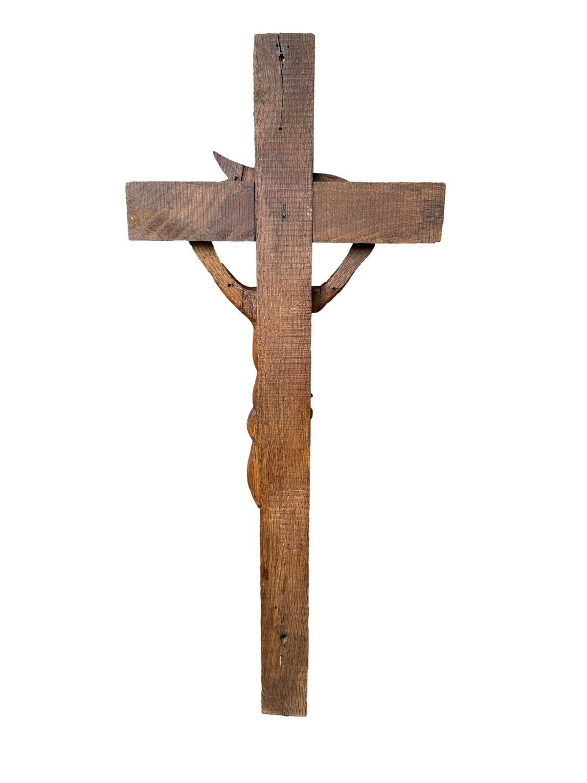 photo furniture Large Hand Carved Wood Wall Cross   Folk Art   Altar Wooden Crucifix   Wood Jesus Corpus Statue