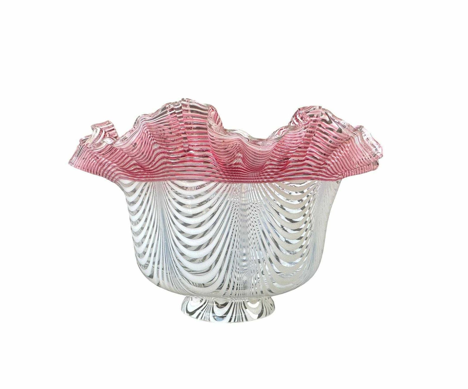 Antique French Tulip Red And White Glass Lamp Shade Xxe Gift For Her