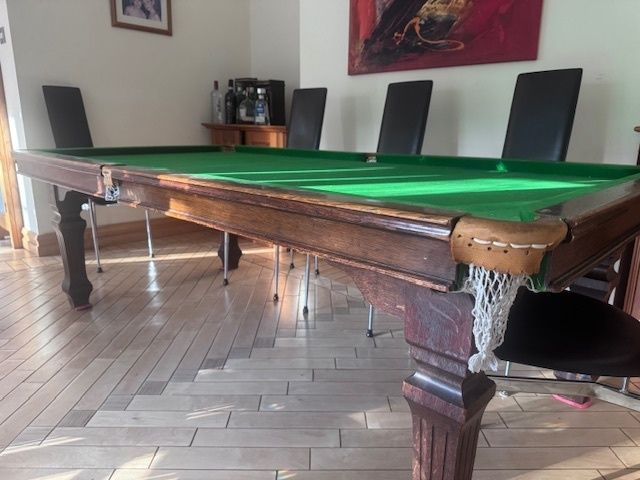 Rare 7ft X 3.5ft Antique Snooker Dining Table photo Furniture