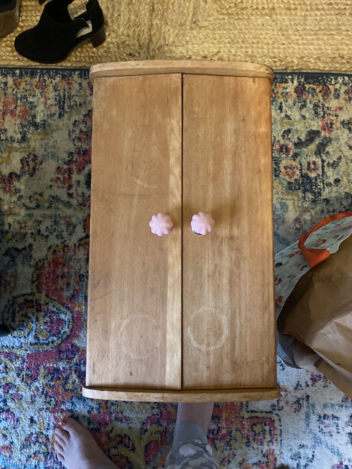 Mid Century Modern Sewing Box On Legs photo Furniture