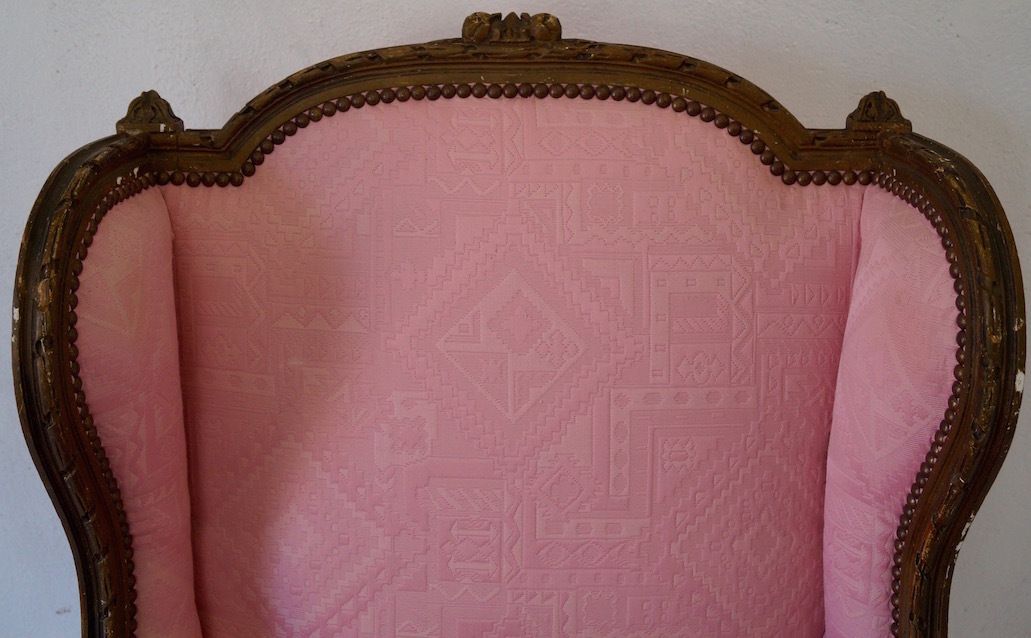 Pair Of 19th Century French Antique Louis XVI Bergere Armchairs photo furniture