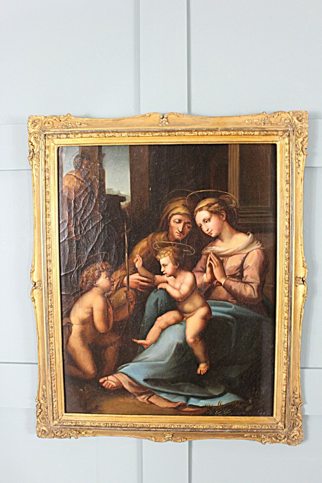 Antique Italian Oil Painting  After Raphael photo buy