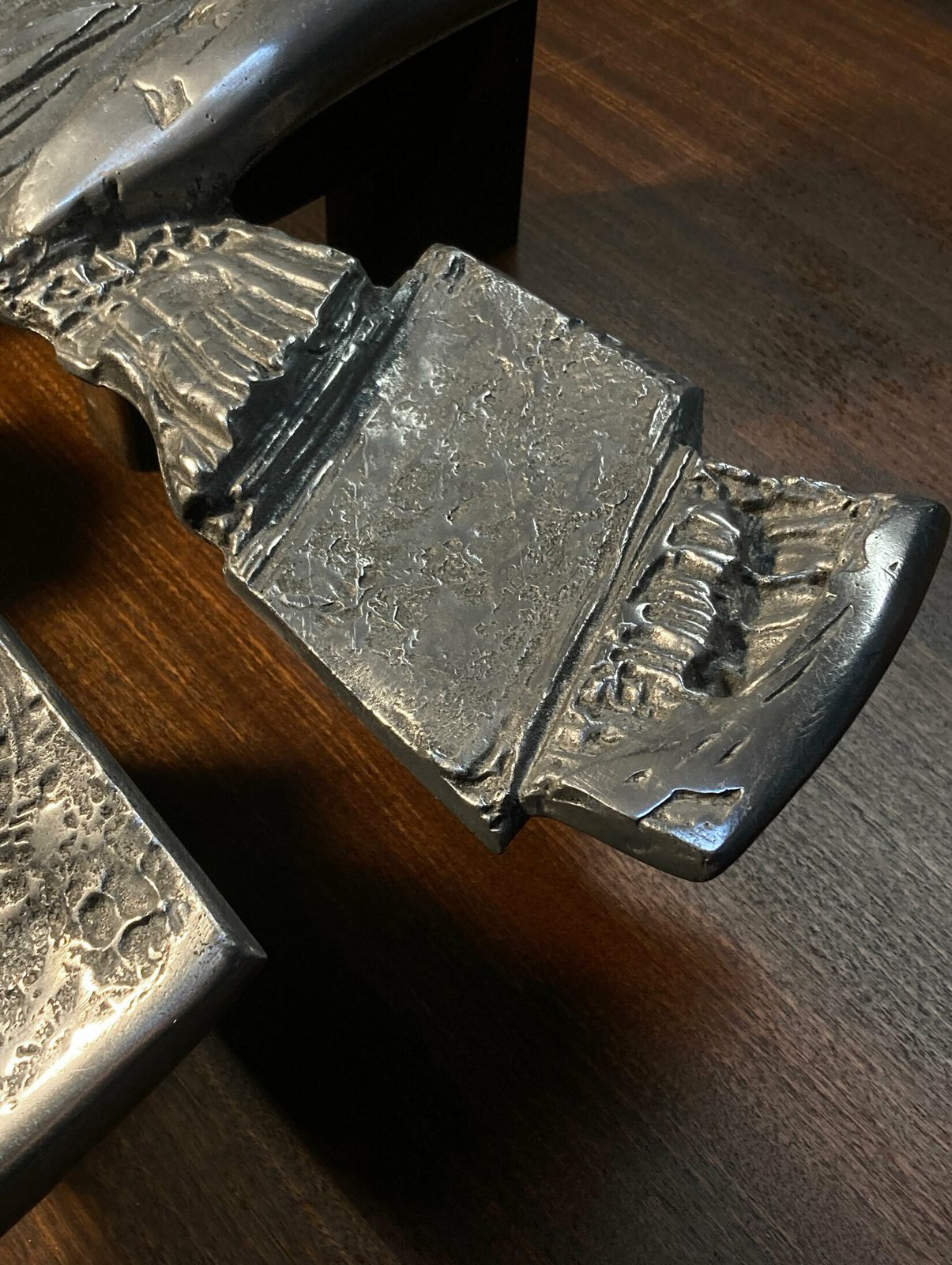 Brutalist Mid Century Aluminium Door Handles 1960's photo for sale