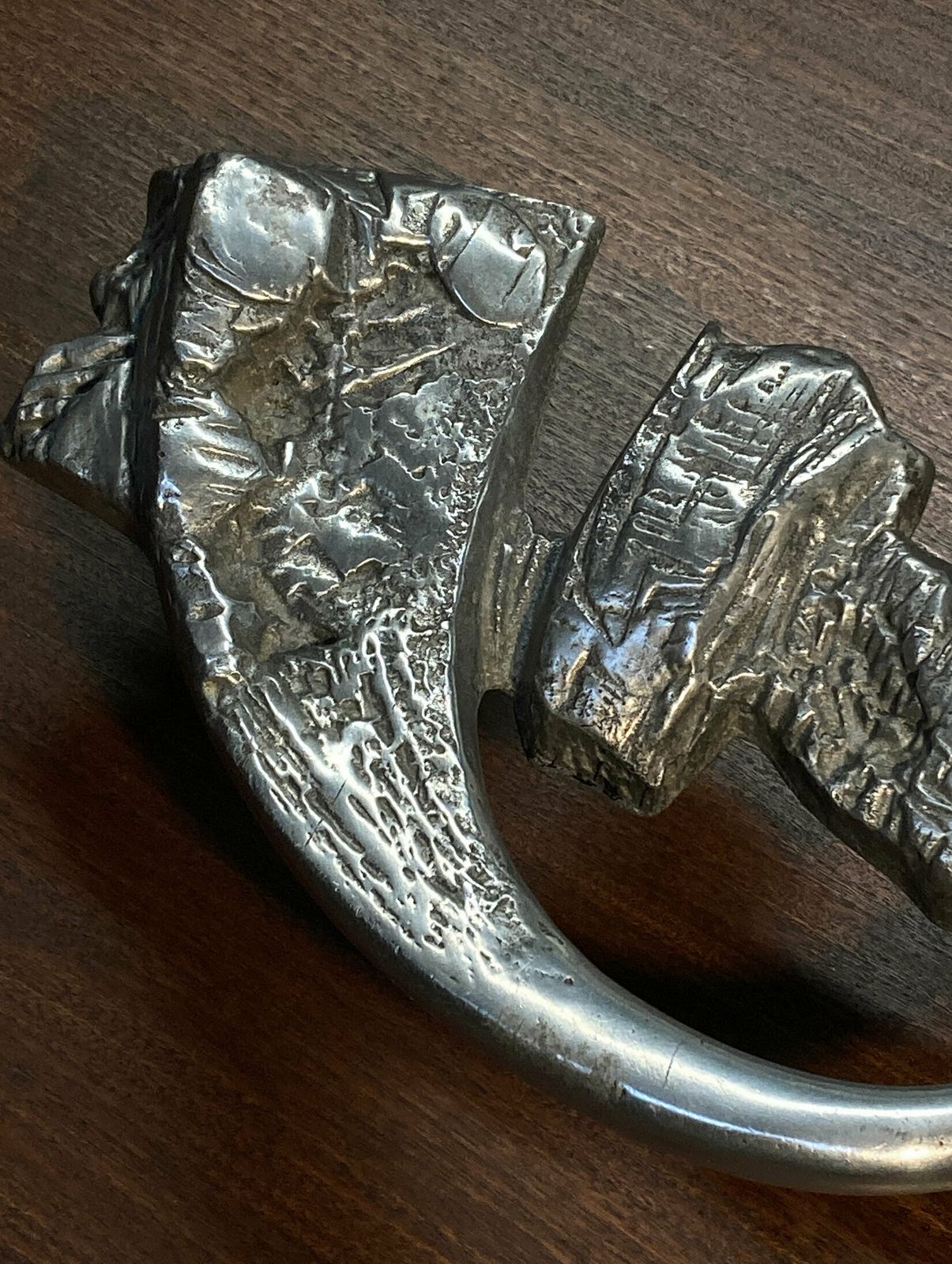 Home Fixtures Brutalist Mid Century Aluminium Door Handles 1960's photo
